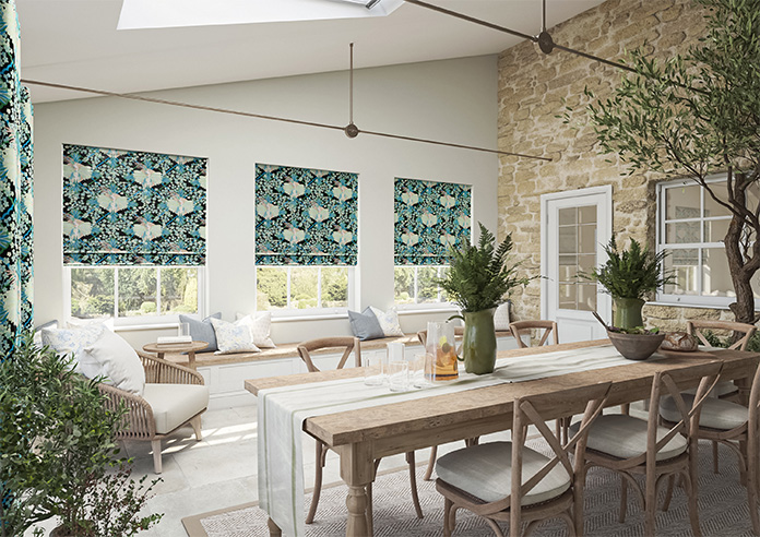 Faded Glamour, Absinthe Black - Roman Blind - Image 6